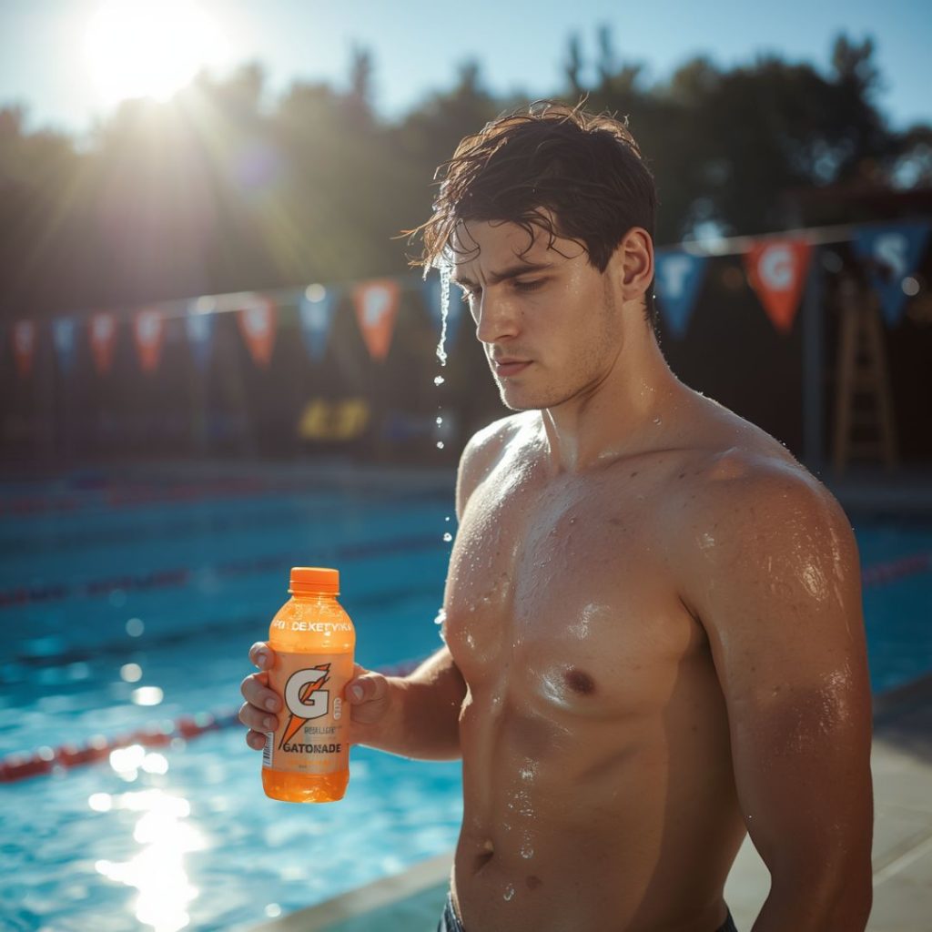 Young-swimmer-drinking-a-gatorade